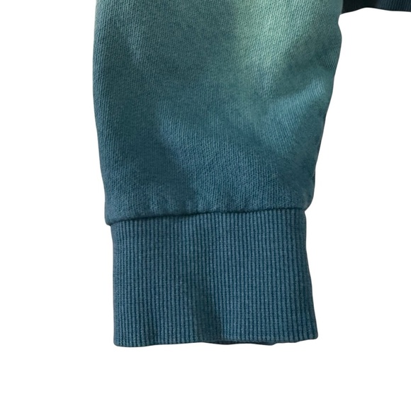 Marine Layer Vintage Cotton Terry Sweatshirt Ombre Green Size S - Picture 7 of 12